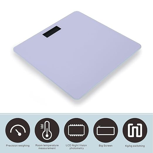 Women's Digital Bathroom Weighing Scale Automatic Switch Energy Saving Scale Smart Scale for Body Weight Light Purple