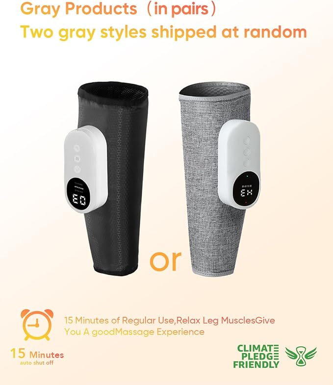 Leg Massager for Circulation and Pain Relief Calf Air Compression Massager with Heat Leg Massager with 3 Intensities 3 Modes Easy to use Muscle Relaxation Gifts (Pair)