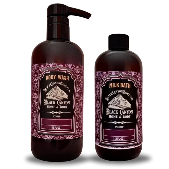 Black Canyon Seductive Sweet Pea Scented Body Wash &amp Milk Bath Set
