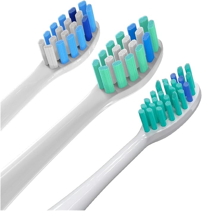 Replacement Brush Heads 10PCSCompatible for HX3/6/8/9 Sonic Electric Toothbrush Soft Vacuum Nozzles(Mixed Packaging)