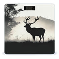 Wildlife Deer Silhouette Bathroom Scale Large LCD Backlight Display Digital Scale Rounded Corners Body Scales Automatic Power On/Off Bathroom Scales for Home Bedrooms