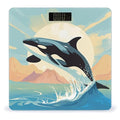 Orca in The Sea Scale for Body Weight Accurate Digital Bathroom Scale Toughened Glass High Precision Scales Smart Weight Scales with Large LCD Backlight Display Weighing Machine