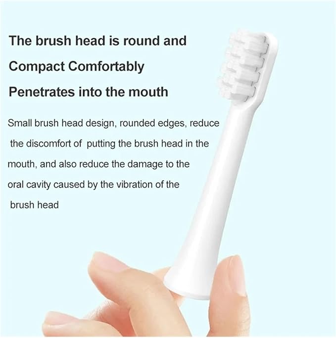 8PCS Toothbrush Replacement Heads Compatible for Xiaomi Mijia T100 Mi Smart Electric Head White/Pink(8 White-Soft)