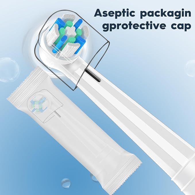 Replacement Toothbrush Heads Compatible with Oral B iO Series 2/3/4/5/6/7/8/9/10 Electric ToothbrushRound Brush Heads for Gentle Gum Care &amp Deep CleaningWhite