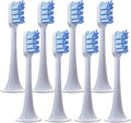8pcs Replacement Toothbrush Heads Compatibility for T300 T500 Sonic Teeth Brush Mijia Nozzles(8 Blue)