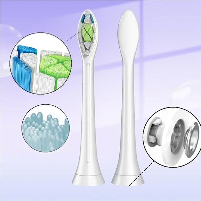 Soft Replacement Electric Toothbrush Heads Compatible for Philips HX9150 HX9160 HX9172 HX9192 HX6810 HX6817 Simple and Easy to Use(Black X3pcs)
