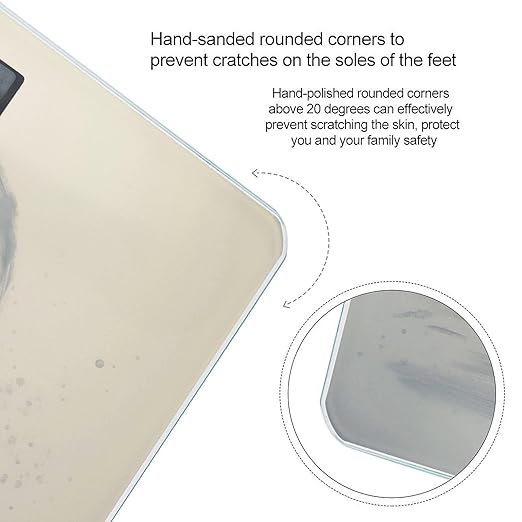 Harp Seal Painting Scale for Body Weight Highly Accurate Digital Bathroom Scale Sturdy Tempered Glass Weighing Scales with LCD Display Fashion Body Fat Smart Scales 400lb