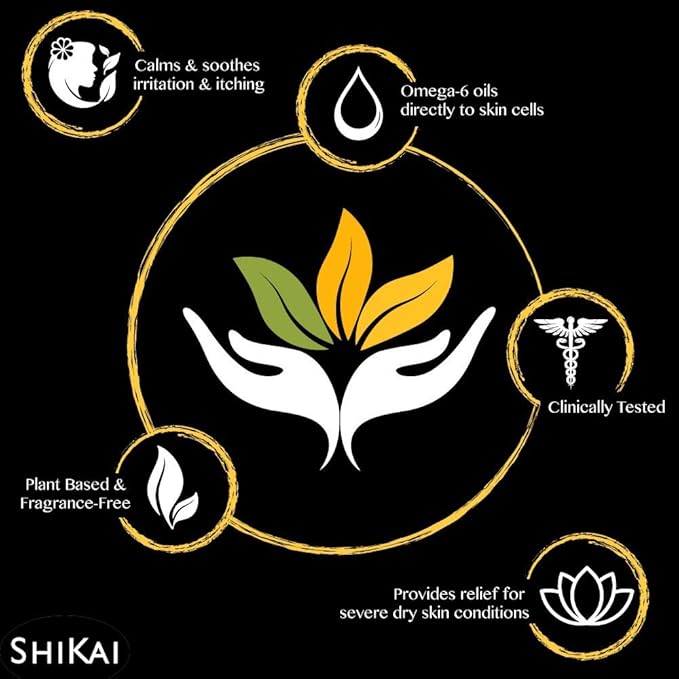 ShiKai Moisturizing Shower Gel Vanilla 12-Ounce Bottles (Pack of 3)