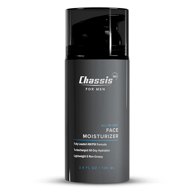 Chassis 360 Hydrating Men’s Body Wash &amp All-In-One Face Moisturizer Bundle – Triple Foam Body Cleanser + Vitamin C Niacinamide &amp Hyaluronic Acid Moisturizer
