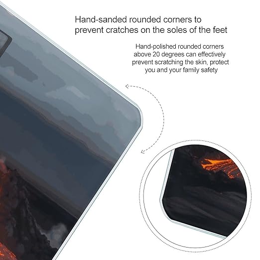 Kilauea Volcano Smart Scale for Body Weight Accurate Bathroom Scale with LED Display Digital Weight Scales Weighing Machine High Precision Scales for Bath Home