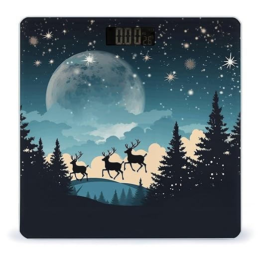Christmas Winter Scale for Body Weight Smart Scales Digital Bathroom Scale High Precision Weighing Scales with Large Display Weighing Machine for People