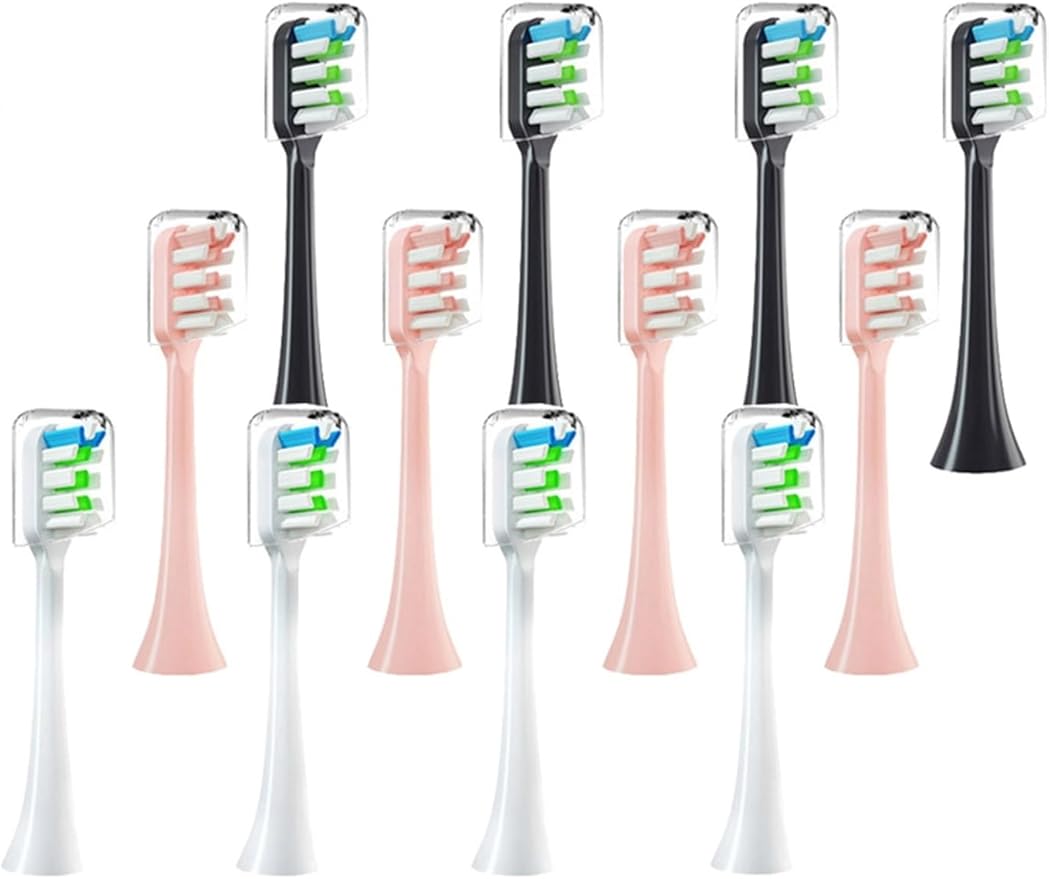 12PCS Replacement Brush HeadsCompatible for V1 V2 X3 X3U X5 ToothbrushBristle Nozzles