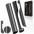 Electric Toothbrush Portable Travel Sonic Toothbrush with Protective Case USB-C Rechargeable Neutral Comfort Bristles Waterproof Smart Timer Compact for Daily Use (Slate Gray)