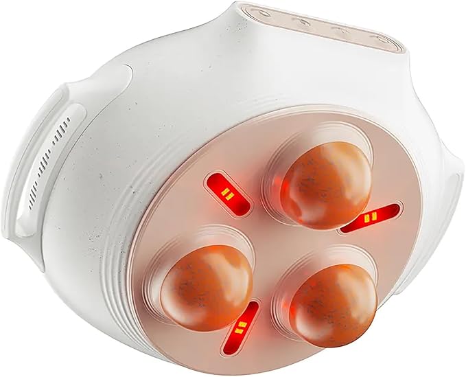 Bianstone Abdominal Massager Electric Abdominal Cellulite Massager 3 Massage and Red Light Hot Compress Adjustable Forward and Reverse Kneading for Indigestion Gas Constipation