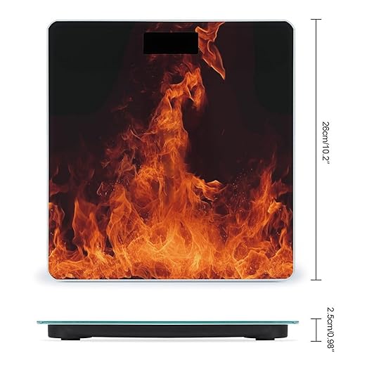 Dancing Fire Bathroom Scale Weight Scale for Body WeightHighly Accurate Digital Weighing Machine Clear LED Display Digital Bathroom Body Scale 400lb/182kg
