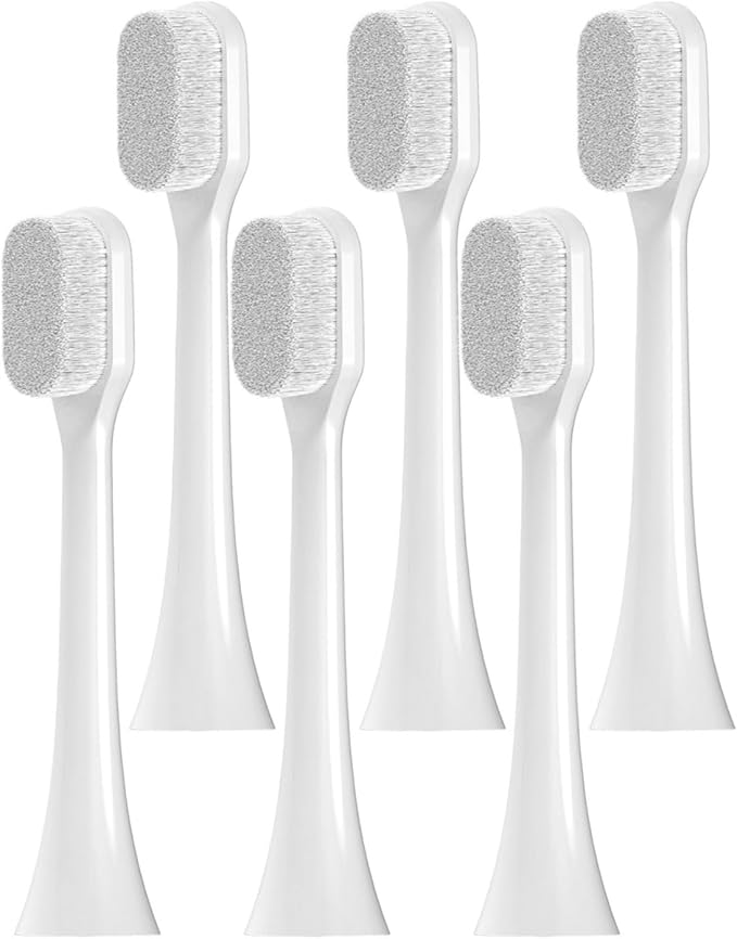 12pcs Soft Replacement Brush HeadsCompatible for 4100/6100/1100/2100/6500/9000/9300 Toothbrush