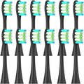 12PCS Replacement Brush Heads Compatible for X/X PRO/ Z1/ F1/ One/Air 2 /SE Sonic Electric Toothbrush(12pcs Black)