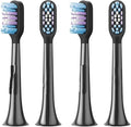 Compatible for 2/4 PCS T501/T501C Toothbrush Head Full Effect Clean Caring Replace Teeth Heads(4pcs Black)