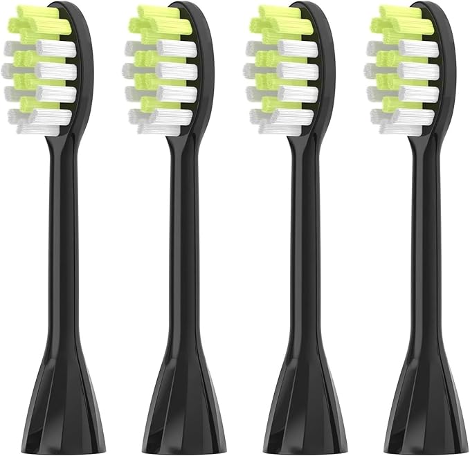 Compatible for 4Pack Replacement Toothbrush Heads Compatible with Ph One Soni Care Electric Head HY1100 HY1200 BH1022(Black)