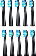 Tooth Brush Head Electric Toothbrush Heads Replaceable for SG-507B/908/909/917/610/659/719/910/575/551/548(10pcs Black)