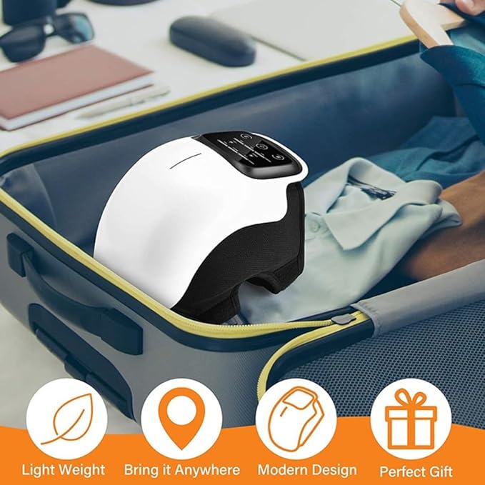 Cordless Knee Massager – Knee Massager with Heat Vibration for Pain Relief Electric Heated Knee Brace with 3 Heat Levels and 3 Massage Mode for Arthritis Injury &amp Recovery Gift for Men Woman