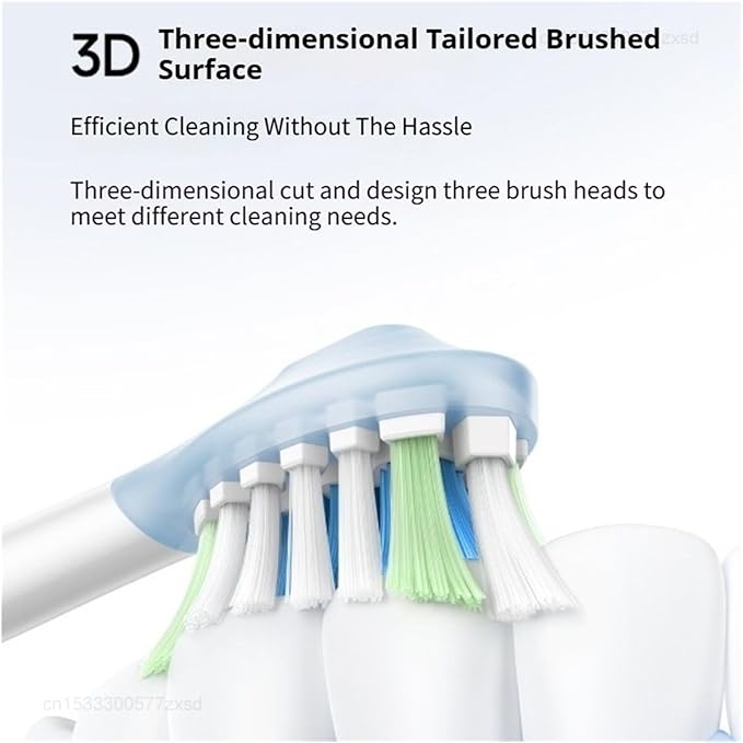 for MES610 MES609 MES613 MES611 Sweep Vibration Tooth Brush Soft Bristle Nozzles Replacement Brush Head(Blue)