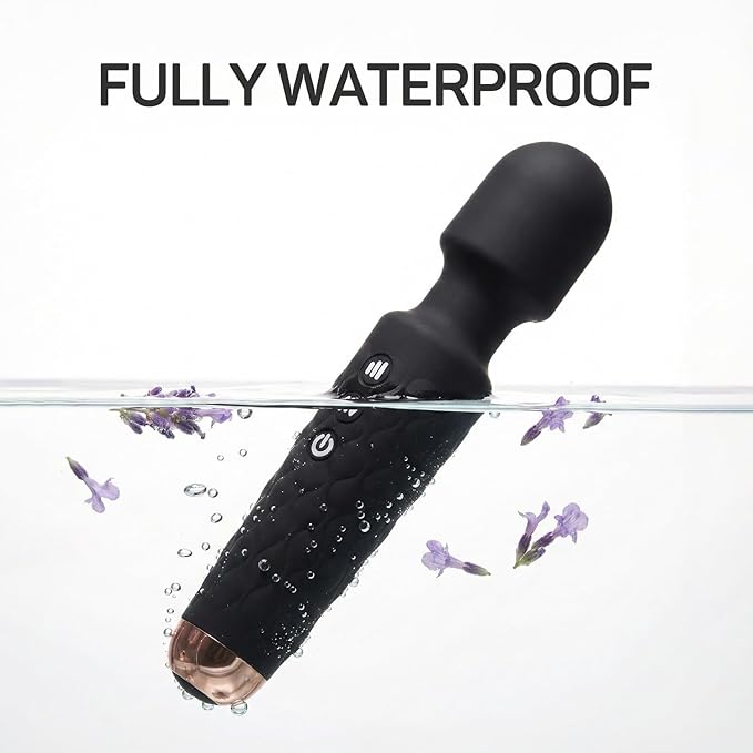 Rechargeable Personal Massager 8-Speed &amp 20-Mode Cordless Handheld Percussion Massager for Neck Back Shoulder Relaxation Quiet Handheld Body Massager with Ergonomic Design(Black)