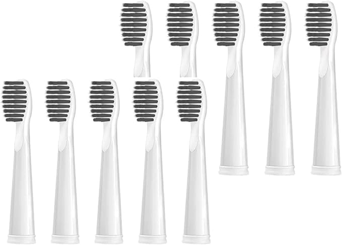 Compatible ForFairywill Replacement Toothbrush Heads for FW-507/508/551/515/917/959/2011FW-D1/D3/D7/D8 Electric(10 White Care)