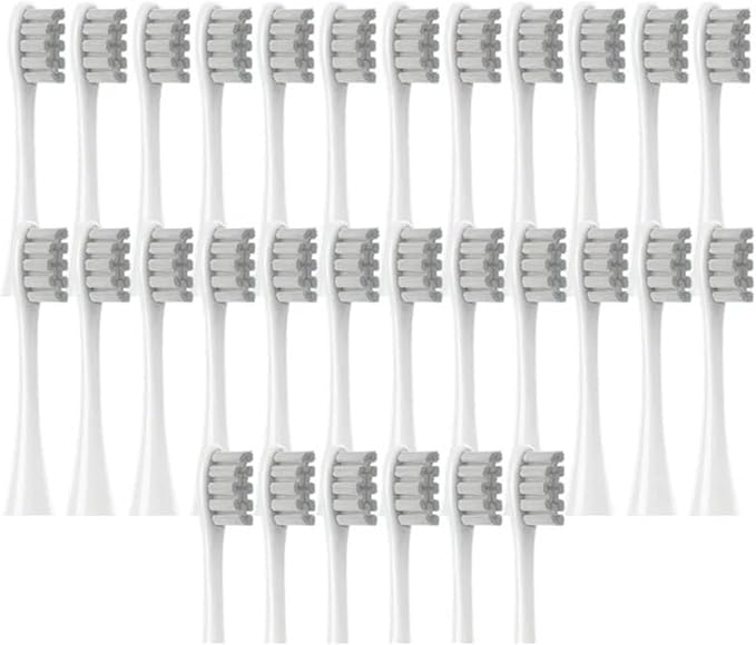30/50PCS  Compatible for X/X PRO/ Z1/ F1/ One/Air 2 /SE Replacement Head Toothbrush Nozzles Soft(30Gray)