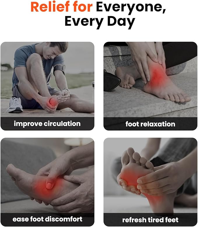 BOB AND BRAD Foot Massager with Heat and RemoteFSA Eligible HSA Eligible Shiatsu Deep Kneading Electric Feet Massager Machine for Plantar Fasciitis Men Size 12