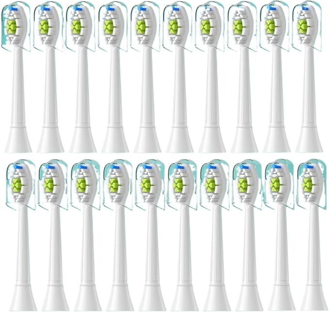 Compatible for 5-20pcs Replacement Toothbrush Heads Compatible with Electric Brush Head 1100 2100 4100 4300 5100 5300 6100 Independent Package(20pcs White)