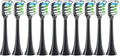 10pcs Replacement Brush Heads Compatible for X3 X5 V1 X3U Soft Bristle Toothbrush(10pcs Black)