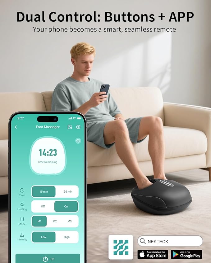 Nekteck Shiatsu Neck and Back Massager Shiatsu Foot Massager