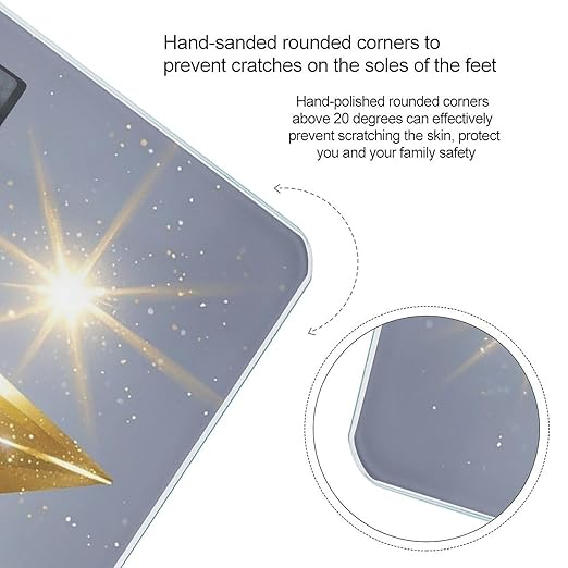 Gold Star Bathroom Scale for Body Weight with High Precision Large LCD Backlight Display Digital Weighing Scale with BMI Capacity Up to 180kg