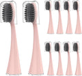 10pcs Replacement Brush HeadsCompatible for Burst Pro Electric Toothbrush(10pcs Pink)