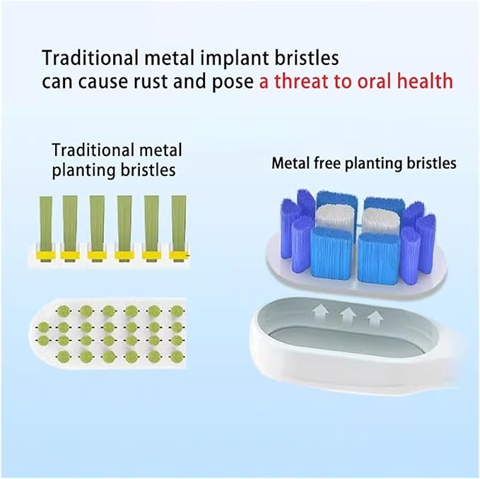 Replacement Brush Heads Compatible for T300/T500 Toothbrush Soft Bristle Silicone Nozzles(4 bj Pink)