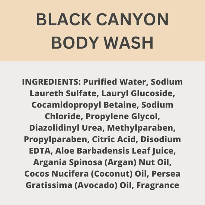 Black Canyon Tobacco Vanilla Scented Body Wash 16 Oz