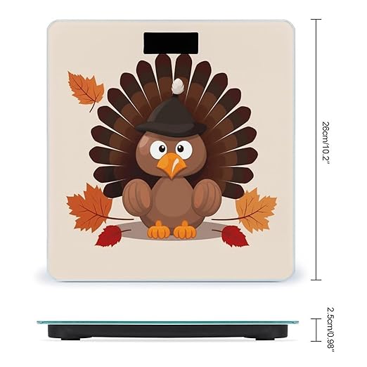 Maple Leaf Dark Brown TurkeyScale for Body Weight with LCD High Precision Weighing Scales Fashion Sturdy Tempered Glass Weight Scales Easy-to-Read Digital Bathroom Scale for Daily 400lb