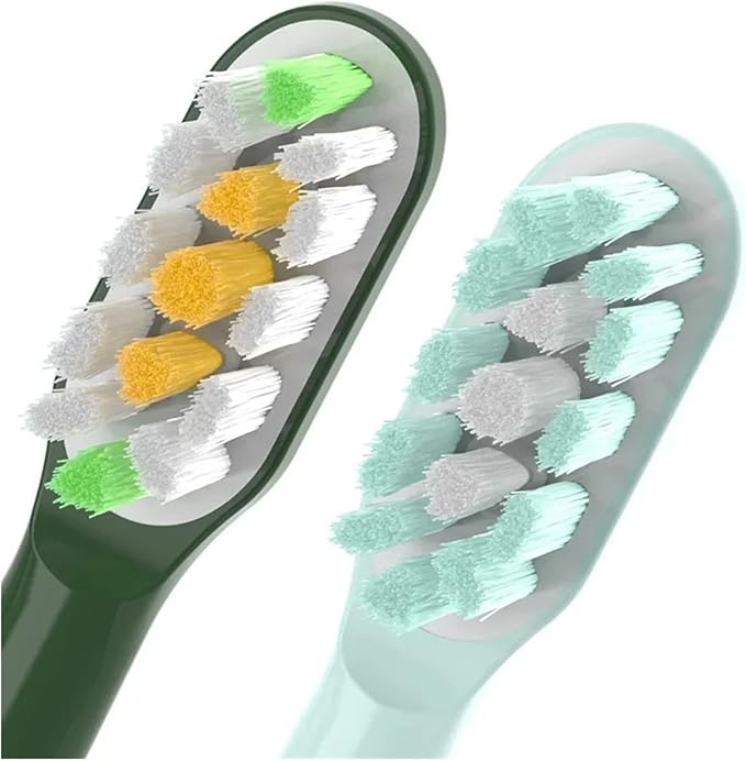 20/50/100PCS Copper Free Replaceable Brush Heads Compatible for X3/X3U/X5 Soft Bristle Mint/VanGo Green Sonic Nozzles No Metal(20MintGreen)