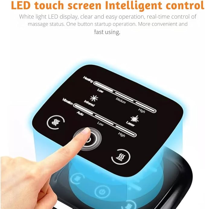 Cordless Knee Massager – Knee Massager with Heat Vibration for Pain Relief Electric Heated Knee Brace with 3 Heat Levels and 3 Massage Mode for Arthritis Injury &amp Recovery Gift for Men Woman