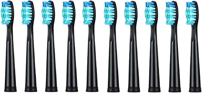 2/5/10Pcs Electric Toothbrush Replacement Heads Compatible for SEAGO/Fairywill SG/FW 910/507/958/515/949/575/551(10pcs Black)