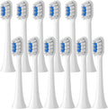 Replacement Brush Heads Compatible for T301 T302 T501 /501CSonic Electric Toothbrush Head Soft Bristle Nozzles(T301-302-WH-12Pcs)