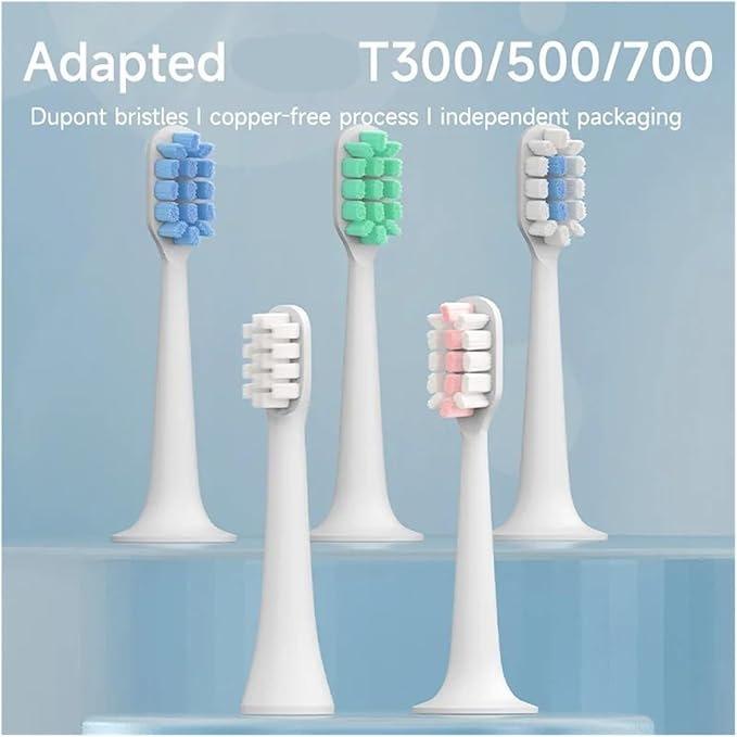6PCS Replacement Brush Heads Compatible for XIAOMI MIJIA T300/T500/T700 Sonic Electric Tooth Soft Bristle Caps(Sensitive BU6Pcs)
