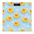 Smart Scale for Body Weight Automatic Switch Digital Bathroom Weighing Scale Yellow Rubber Ducks Bubbles White