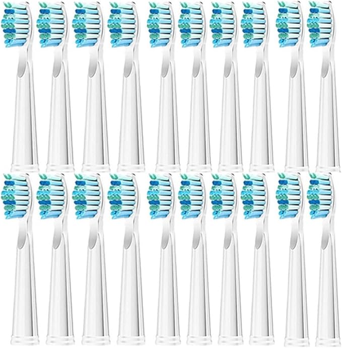 20 Pcs Replaceable Brush HeadsCompatible for Seago Electric Toothbrush FW/SG 507/508/515/551/917/959(20 White)