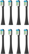 8/16Pcs Toothbrush Replacement Heads Compatible with NX8000 for Daily Cleaning Use(8pcs Black)