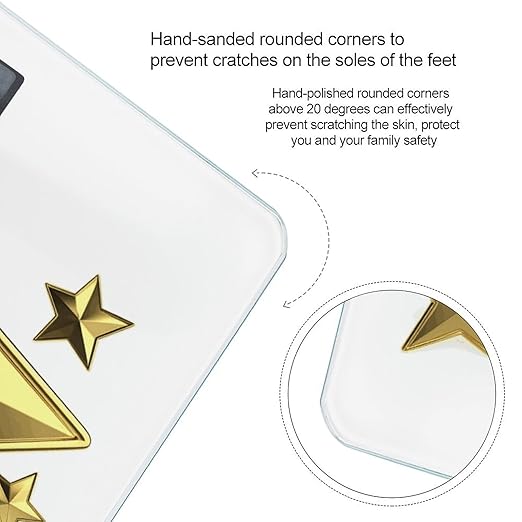 Digital Bathroom Scale for Body Weight Scale with Bright LCD Display High Accuracy Step-On Technology Auto On/Off Gold Star Digital Scales 400 Lbs /180kg