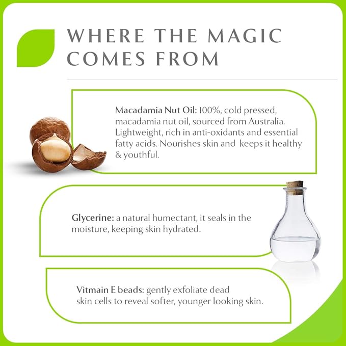 Relaxing Macadamia Exfoliating Body Cleansing Gel Sulphate and Paraben Free (200ml)