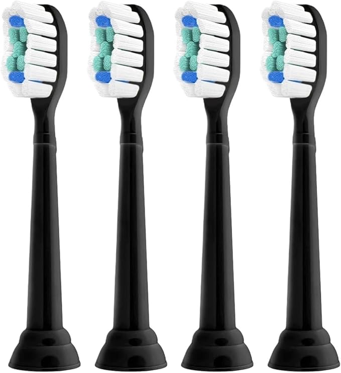 Suitable Compatible for Cleaning The Brush Heads of Electric Toothbrushes with Models 4100 5300 and 650(Black-12 Pcs)