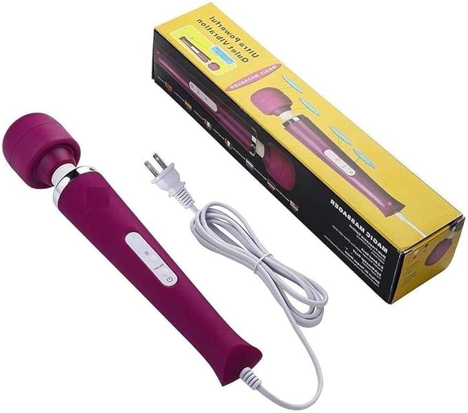 Big Deep Tissue Full Body Massager for Muscle Relief Back Neck Hand Foot Leg Arm Massage Powerful Handheld Tool for Women Muti Speeds (Purple Big and Blue Small Massager)